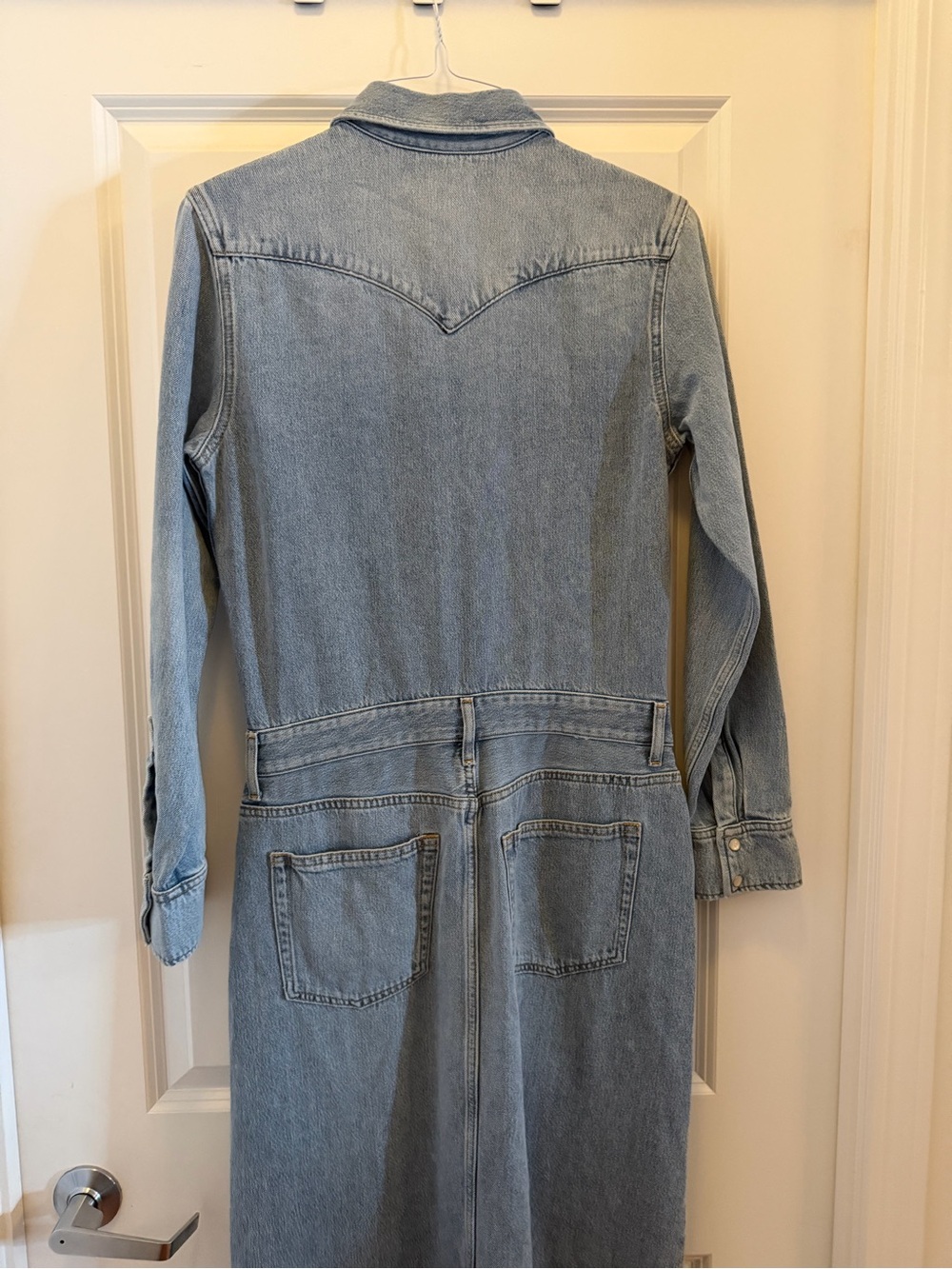 COS Denim Maxi Shirt Dress Organic Cotton Lyocell Relaxed Fit NWT - Picture 9 of 16